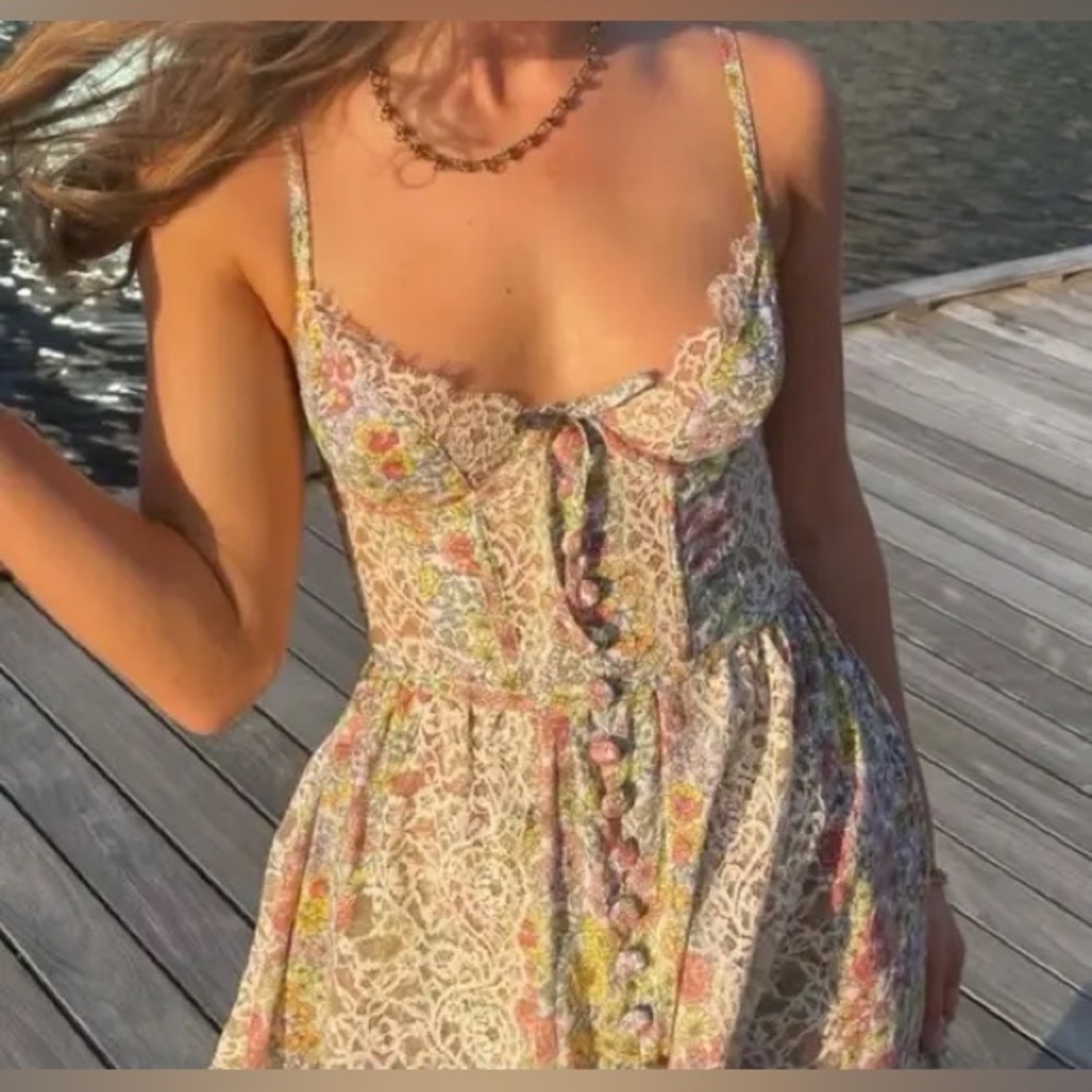 For Love & Lemons Esme slip dress, size XS, EUC - Picture 4 of 8